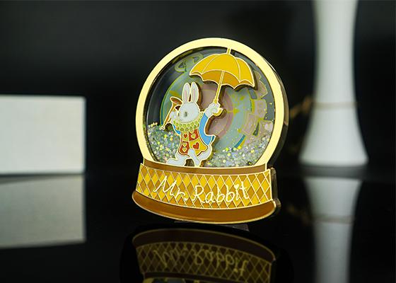 懷表兔流沙閃粉冰箱貼定制