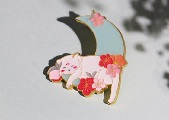 十二花神夜光金屬徽章定制