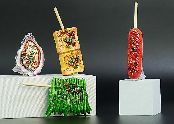 食玩燒烤立體冰箱貼定制