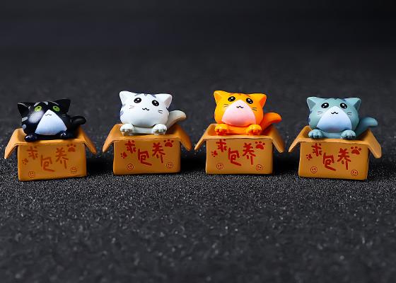 紙箱小貓樹脂冰箱貼定制