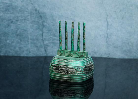 云紋銅五柱器冰箱貼定制