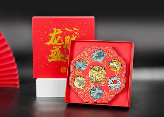 航空龍年新年徽章禮盒定制