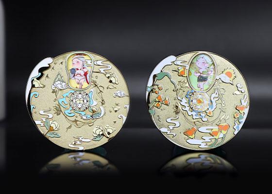 山海經(jīng)上古仙女系列旋轉(zhuǎn)徽章定制
