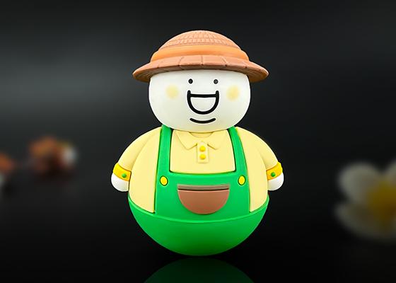 不倒翁軟膠公仔擺件定制