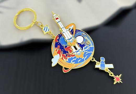 航天航展金屬鑰匙扣定制