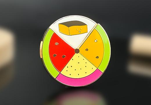 旋轉(zhuǎn)金屬琺瑯徽章定制