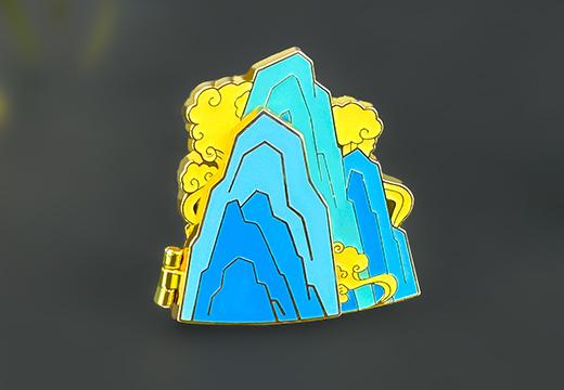 翻蓋琺瑯金屬徽章定制
