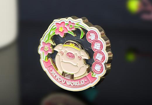 小豬金屬流沙冰箱貼定制