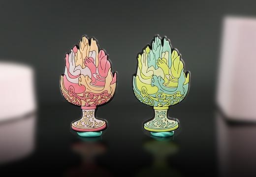 錯(cuò)金銅博山爐軟膠冰箱貼
