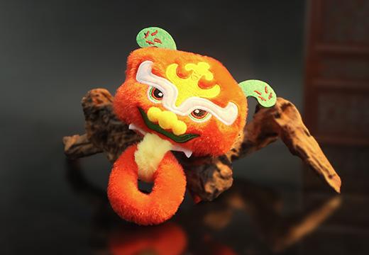龍鳳紋銅輔首毛絨掛件定制