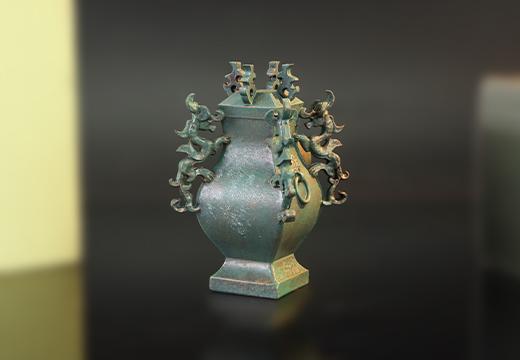 銅方壺樹脂冰箱貼定制