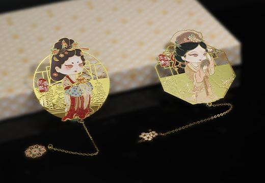 四大美人金屬書簽套裝定制