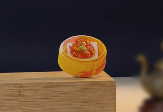 廣式茶點(diǎn)亞克力冰箱貼定制