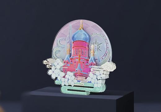 建筑物亞克力冰箱貼定制