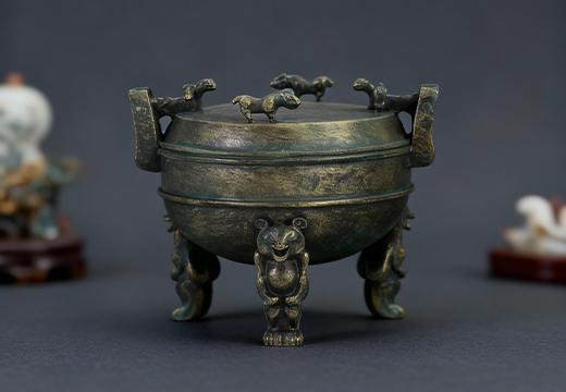 熊足銅鼎樹(shù)脂冰箱貼定制