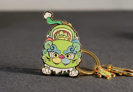 醒獅金屬鑰匙扣掛件定制