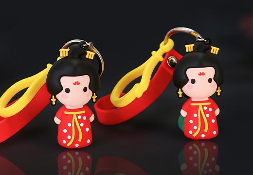 唐人軟膠鑰匙扣定制