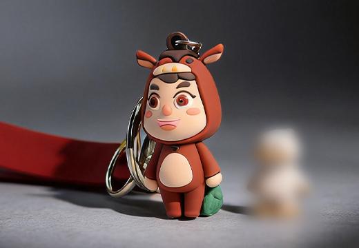 小驢卡通軟膠鑰匙扣定制